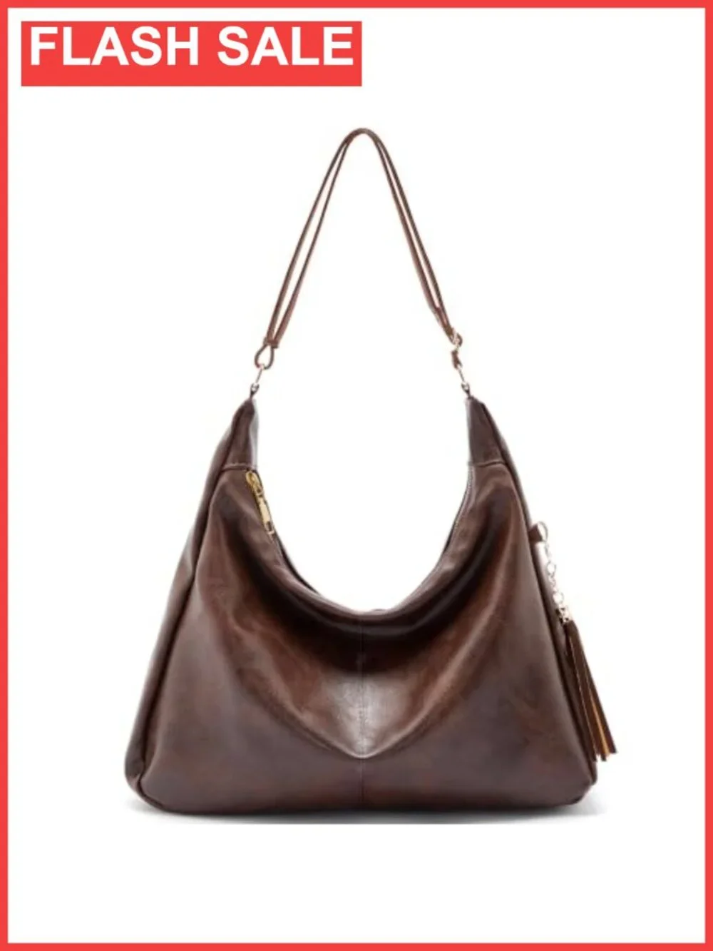 GEMIU Slouchy Hobo Tote Bag Vegan Leather Adjustable Crossbody Purse
